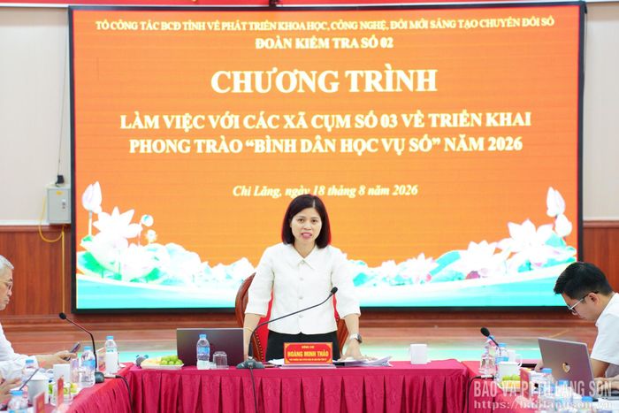 Lãnh đạo Ban Tuyên giáo và Dân vận Tỉnh ủy, Trưởng đoàn kiểm tra phát biểu kết luận 