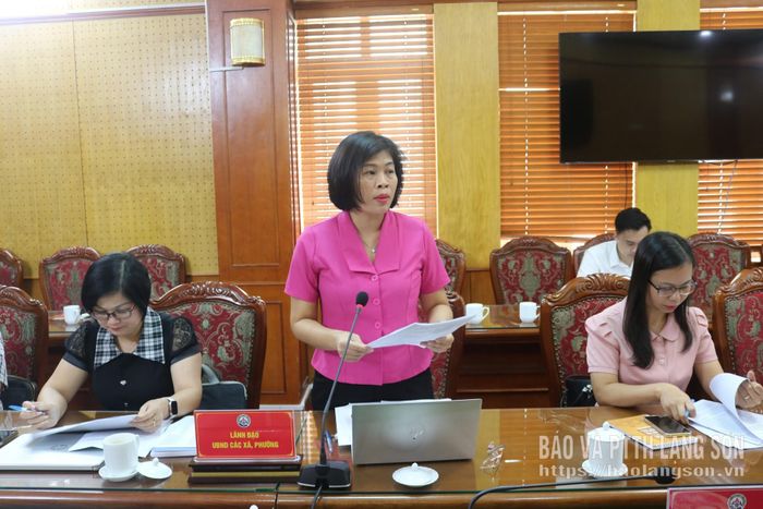 Lãnh đạo UBND phường Kỳ Lừa phát biểu tại cuộc thẩm tra