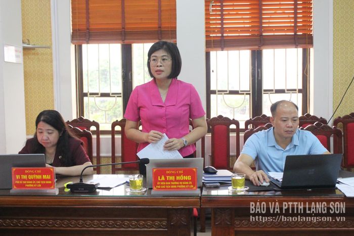 Lãnh đạo UBND phường Kỳ Lừa báo cáo tình hình thực hiện chỉ số DDCI năm 2025 và 6 tháng đầu năm 2026 trên địa bàn phường
