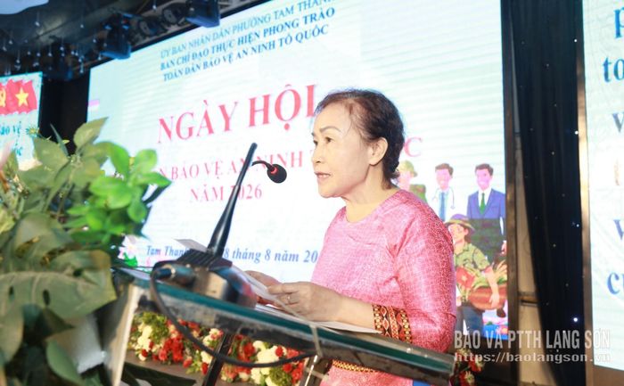 Đại diện khối phố tham luận tại ngày hội