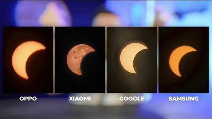 Tính năng Supermoon tự bổ sung chi tiết của Mặt Trăng vào ảnh chụp Mặt Trời. Ảnh: International Cyber Digest.