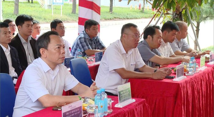 Đại biểu tham dự lễ công bố tại Nhà máy Nhiệt điện Vĩnh Tân 4, xã Vĩnh Hảo, tỉnh Lâm Đồng