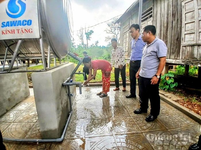 Các công trình nước sinh hoạt tập trung được đầu tư tại các bản đáp ứng nhu cầu sinh hoạt của đồng bào dân tộc thiểu số - Ảnh: T.M