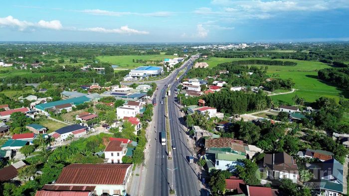 Xã Ái Tử nhìn từ trên cao - Ảnh: L.A