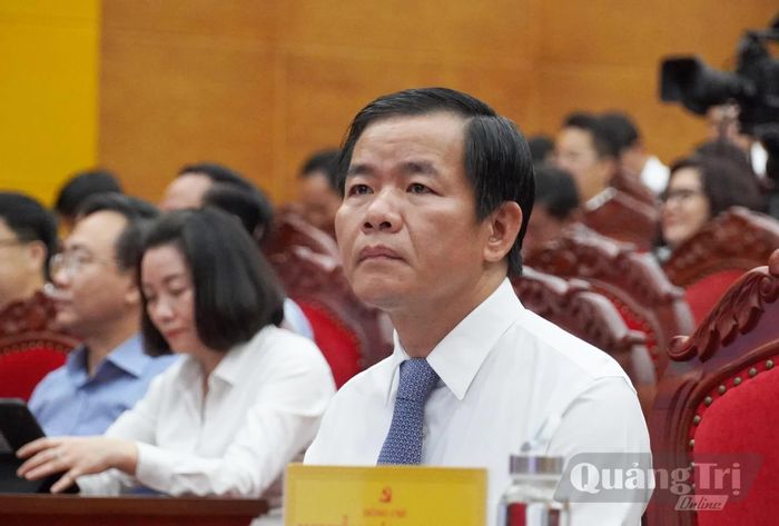 Đồng chí Nguyễn Văn Phương, Bí thư Tỉnh ủy dự và chỉ đạo hội nghị - Ảnh: X.P