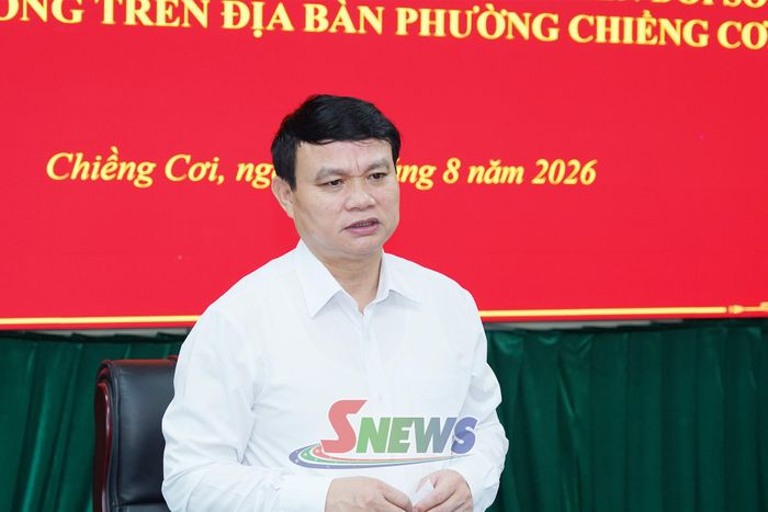 Đồng chí Phó Chủ tịch UBND tỉnh phát biểu tại cuộc làm việc.