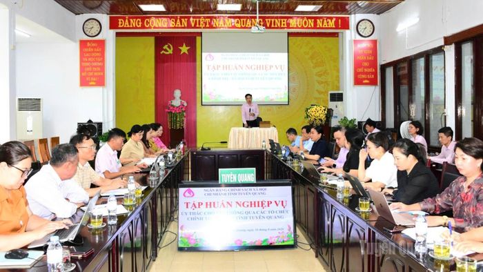 Quang cảnh buổi tập huấn.