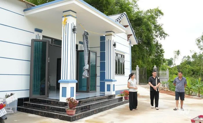 Căn nhà mới của gia đình ông Trương Văn Phong.