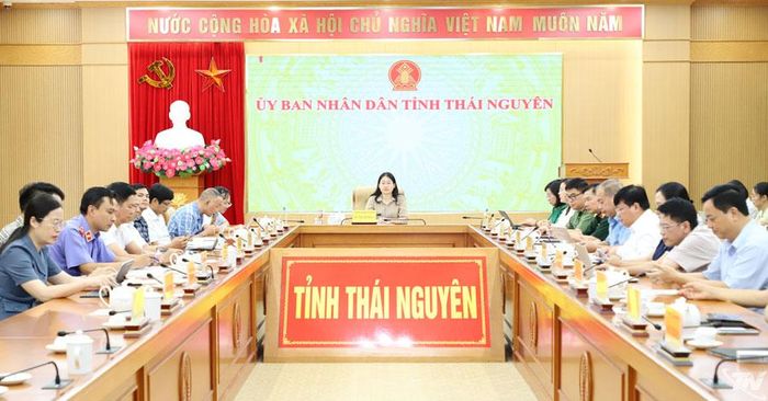 Quang cảnh tại điểm cầu tỉnh Thái Nguyên.