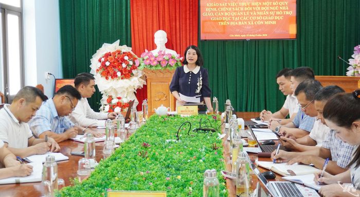 Đoàn khảo sát tại xã Xuân Dương.
