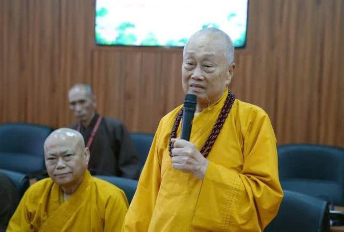 Hòa thượng Thích Tánh Nhiếp, Trưởng Tiểu ban Nhân sự Đại hội phát biểu