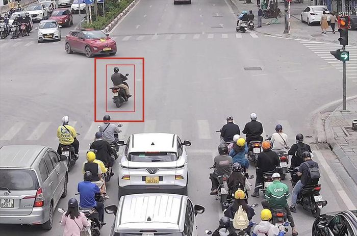 Camera AI đang phát huy hiệu quả trong việc phát hiện xe vi phạm.