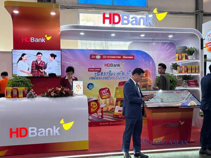 Gian hàng của HDBank tại triển lãm. Ảnh: Thu Trang/Mekong ASEAN