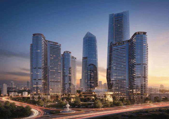 Sunshine Empire - trụ sở tương lai của Sunshine Group và cũng là khu phức hợp đa năng lớn bậc nhất Hà Nội với 5 tòa tháp cao từ 35 - 47 tầng cùng tổng diện tích sàn xây dựng 700.000m2.