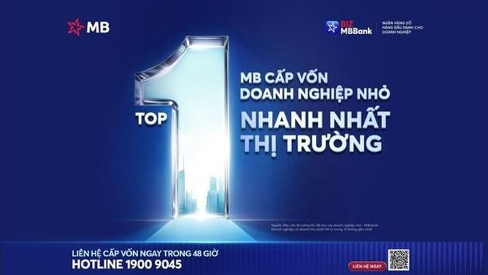 MB đạt Top 1 tốc độ cấp vốn doanh nghiệp nhỏ (Nguồn: MiBrand)
