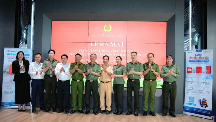 Lễ ra mắt Trung tâm thông tin chỉ huy 114 (Ảnh: Tổng Công ty GTEL).