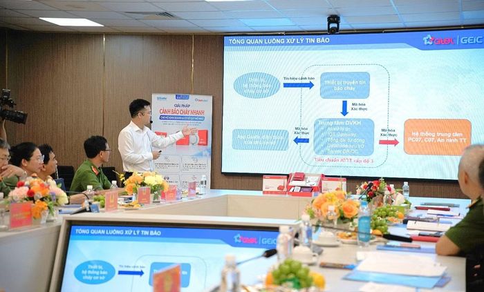 Giải pháp cảnh báo cháy nhanh giúp rút ngắn thời gian xử lý tin cháy (Ảnh: Tổng Công ty GTEL).