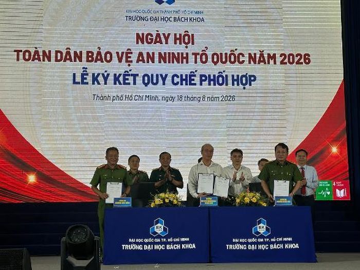 Trường đại hoạc Bách Khoa và Công an phường Đông Hòa và Công an phường Diên Hồng ký kết Liên tịch phối hợp công tác đảm bảo ANTT.