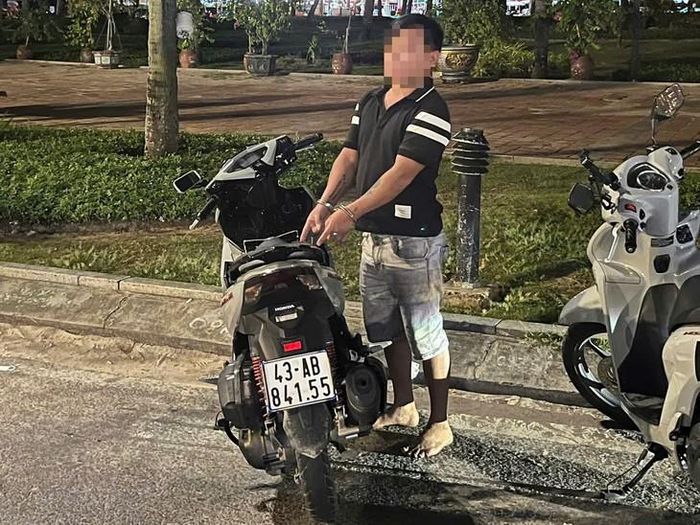 Đối tượng L.Q.C bị bắt giữ. Ảnh: Công an TP Đà Nẵng.