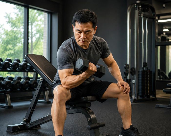 Tập sức mạnh có thể hỗ trợ cải thiện một số chỉ số lipid máu. Ảnh minh họa AI.