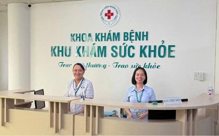 Bệnh viện Nhân dân 115 bố trí khu vực khám sức khỏe riêng. Ảnh: SYT.