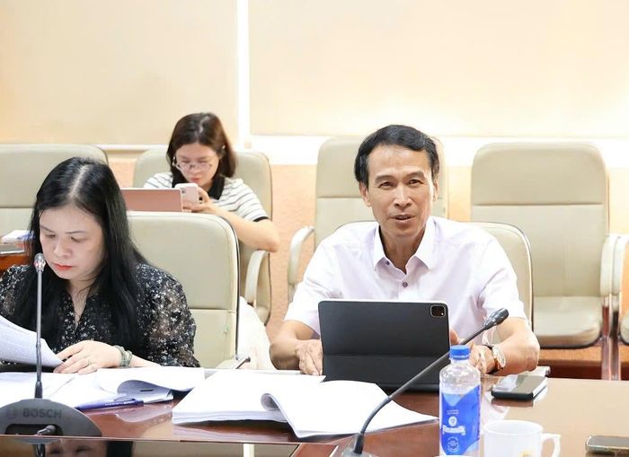 Vụ trưởng Vụ Kế hoạch - Tài chính Nguyễn Tường Sơn phát biểu.  Ảnh: Trần Minh
