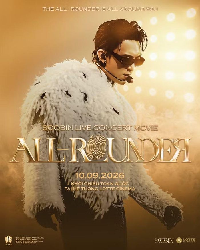 Soobin Live Concert Movie: All-Rounder sẽ chính thức khởi chiếu trên toàn quốc tại các hệ thống rạp Lotte Cinema