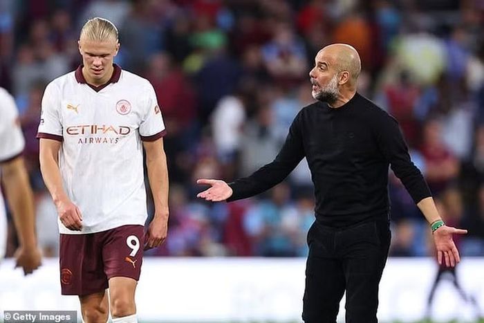 Pep không ít lần to tiếng với Haaland (Ảnh: Getty Images)