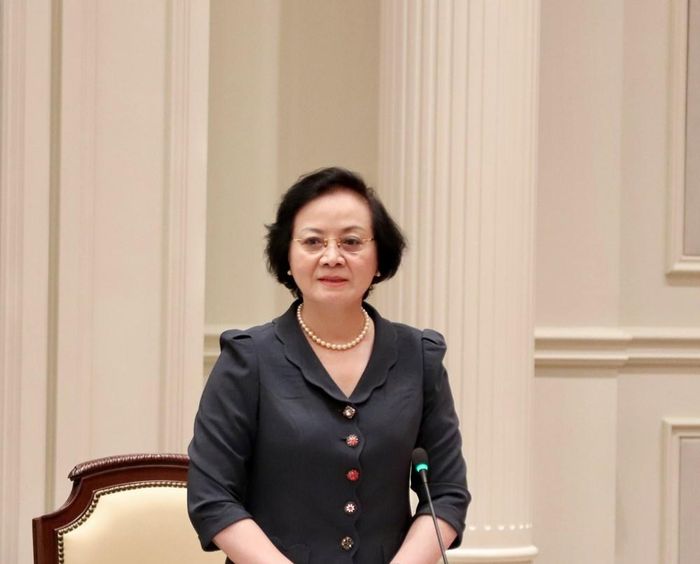Bí thư Trung ương Đảng, Phó Thủ tướng Chính phủ Phạm Thị Thanh Trà phát biểu tại buổi làm việc