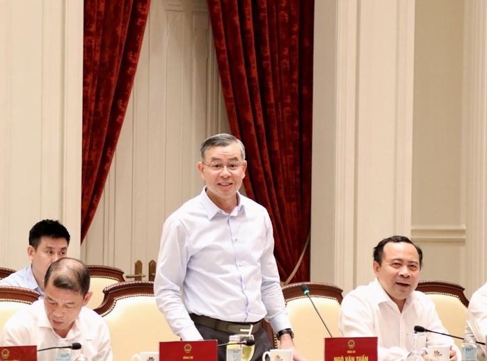 Uỷ viên Trung ương Đảng, Bộ trưởng Bộ Tài chính Ngô Văn Tuấn phát biểu
