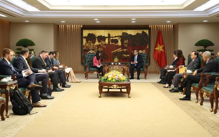 Phó Thủ tướng Thường trực đề nghị hai bên thúc đẩy hợp tác kinh tế - thương mại theo hướng hài hòa, bền vững, cùng có lợi - Ảnh: chinhphu.vn/Phương Nguyên