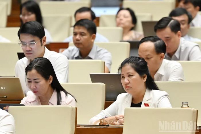 Các đại biểu dự phiên họp. (Ảnh: THỦY NGUYÊN)