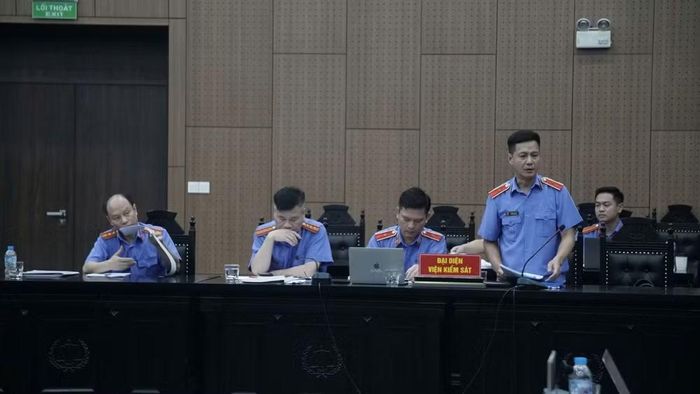 Đại diện Viện Kiểm sát nhân dân tại tòa. (Ảnh: PHÙNG ANH)