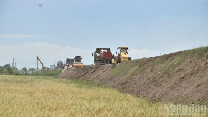 Một đoạn đường tỉnh 857 trên địa bàn tỉnh Đồng Tháp.
