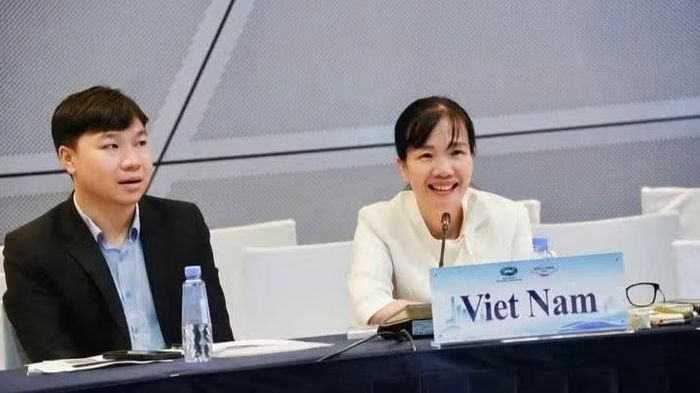 Đoàn công tác của Cục Quản lý đê điều và Phòng, chống thiên tai đại diện phía Việt Nam tại Hội nghị. (Ảnh: Cục Quản lý đê điều và Phòng, chống thiên tai)