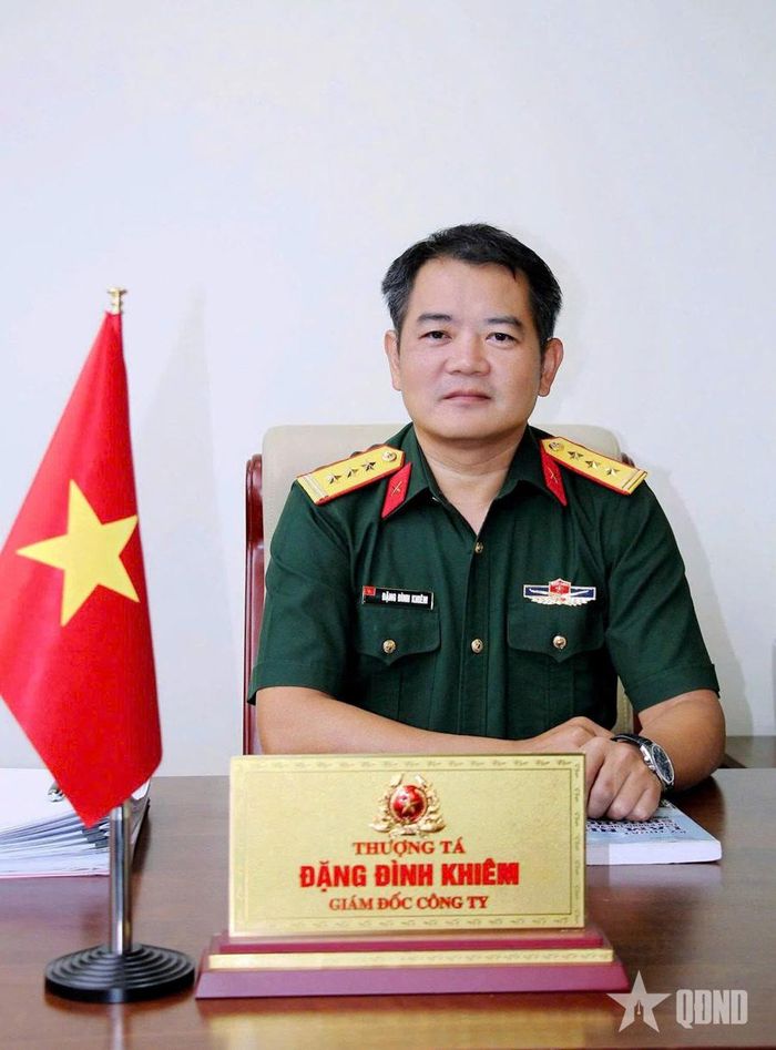 Thượng tá ĐẶNG ĐÌNH KHIÊM, Giám đốc Công ty Cổ phần Xây lắp Thành An 96.