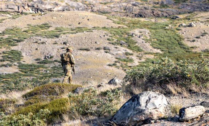  Binh lính nghĩa vụ đến Greenland huấn luyện. Ảnh: Lực lượng Vũ trang Đan Mạch 