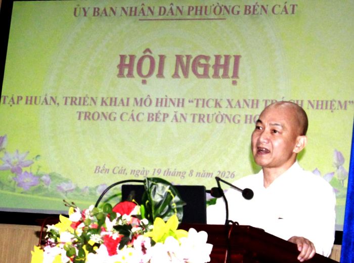 Phó Giám đốc Sở Công thương TPHCM Nguyễn Nguyên Phương phát biểu tại hội nghị. Ảnh: XUÂN TRUNG