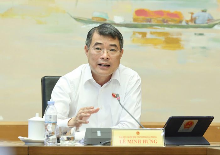 Thủ tướng Lê Minh Hưng phát biểu tại phiên thảo luận tổ, chiều 19-8. Ảnh: QUANG PHÚC
