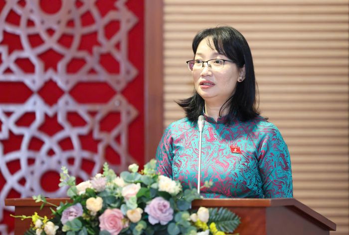  Chủ tịch Nhóm đại biểu Quốc hội hoạt động chuyên trách ở địa phương Trần Thị Diệu Thúy. Ảnh: QUANG PHÚC 