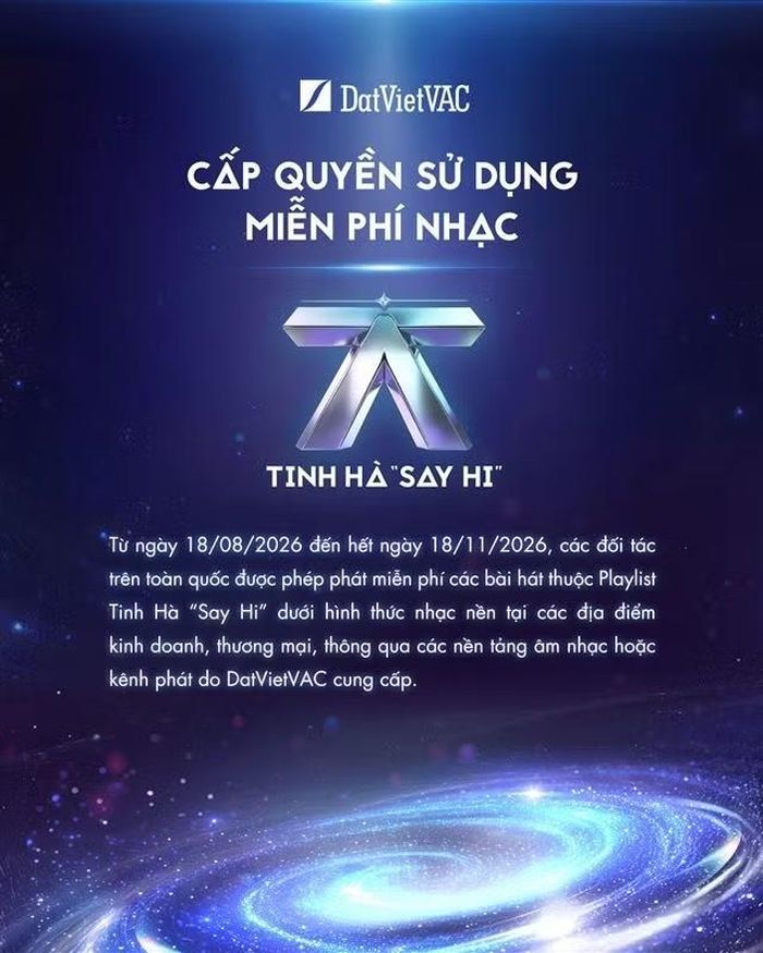 Thông báo trên fanpage chính thức, nhà sản xuất Tinh Hà Say Hi.