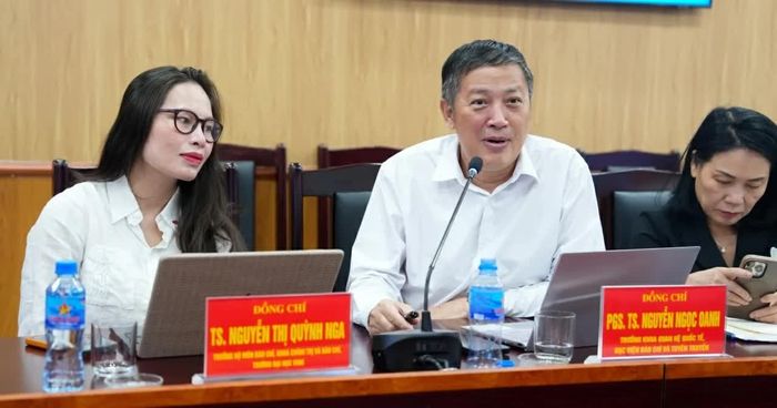 PGS. TS. Nguyễn Ngọc Oanh trao đổi tại Hội thảo. (Nguồn: Ban Tổ chức)