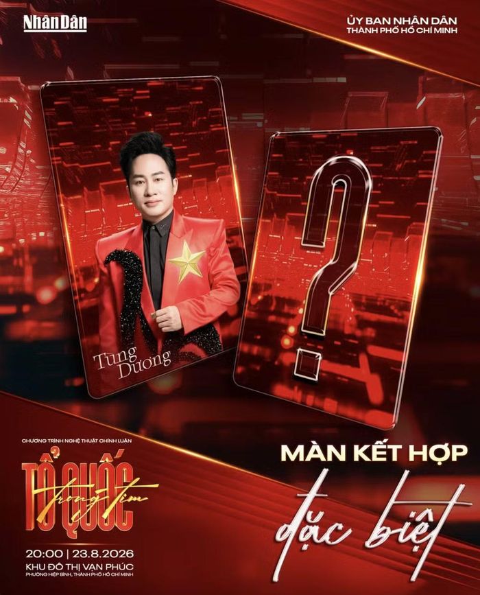 Tùng Dương sẽ có màn song ca cùng một khách mời đặc biệt trong chương trình nghệ thuật chính luận “Tổ quốc trong tim” diễn ra tối 23/8 tại TP.HCM. Ảnh: BTC