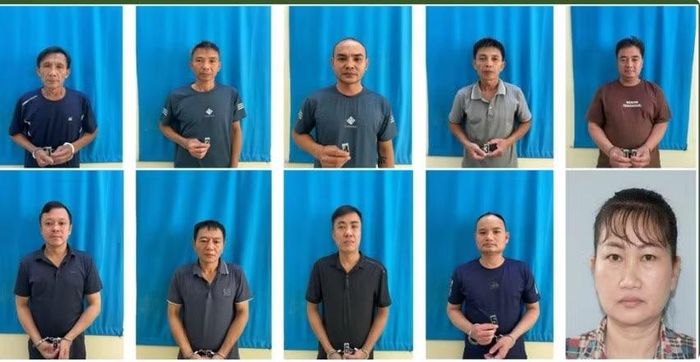Nhóm đối tượng đánh bạc bị bắt giữ.
