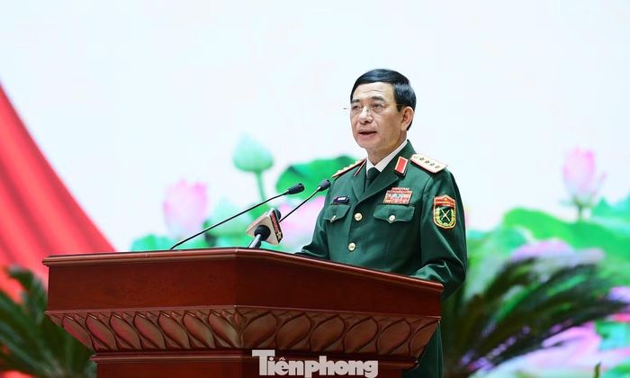 Đại tướng Phan Văn Giang phát biểu. Ảnh: Xuân Tùng