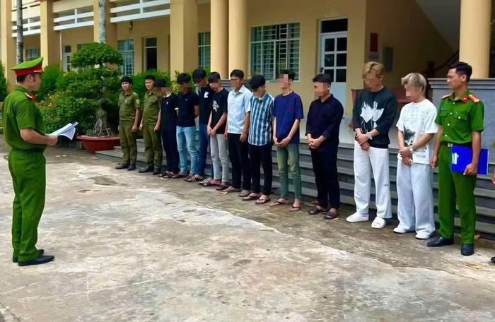 Các đối tượng tại cơ quan công an (ảnh: CACC)