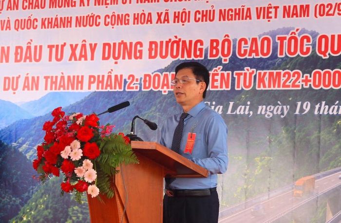 Thứ trưởng Bộ Xây dựng Lê Anh Tuấn phát biểu tại buổi lễ.