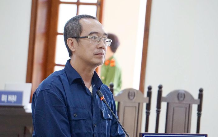 Bị cáo Nguyễn Quốc Trưởng tại toà. Ảnh: Thiện Chí