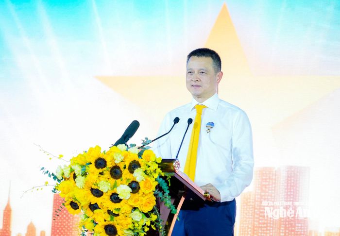 Ông Đặng Minh Trường - Chủ tịch Hội đồng Quản trị Tập đoàn Sun Group phát biểu tại lễ khởi công. Ảnh: Phạm Bằng