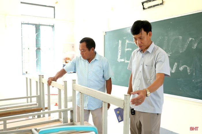 Sau đầu tư nâng cấp, cơ sở vật chất Trường THCS Lê Hồng Phong được bổ sung, hoàn thiện, đáp ứng yêu cầu dạy và học sau sắp xếp.